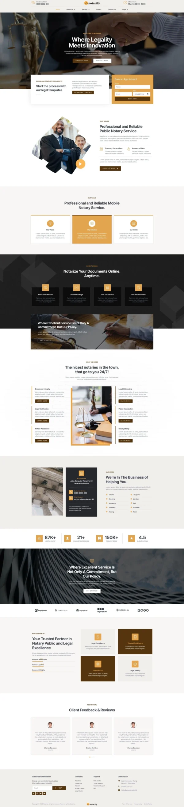 Notarify - Notary Public & Legal Services Website Design Package