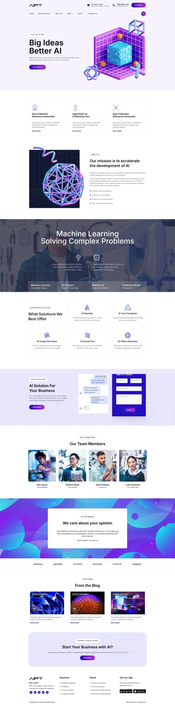 AiPT - Artificial Intelligence Company Website Design Package - Image 2