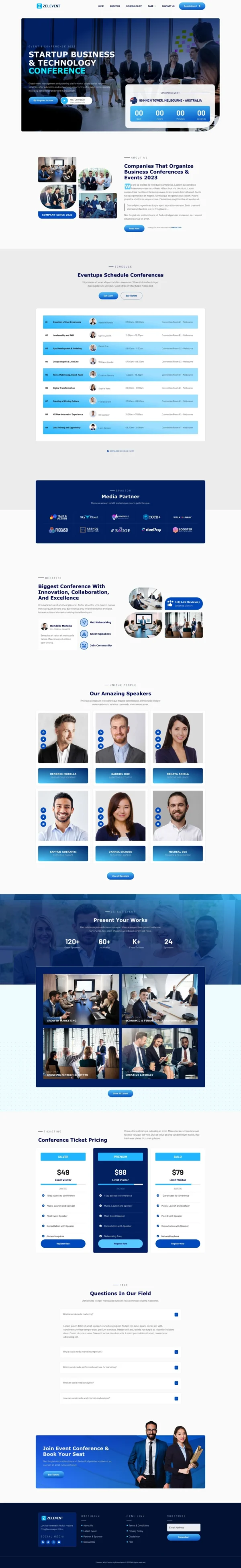 Zelevent - Event & Conference Website Design Package