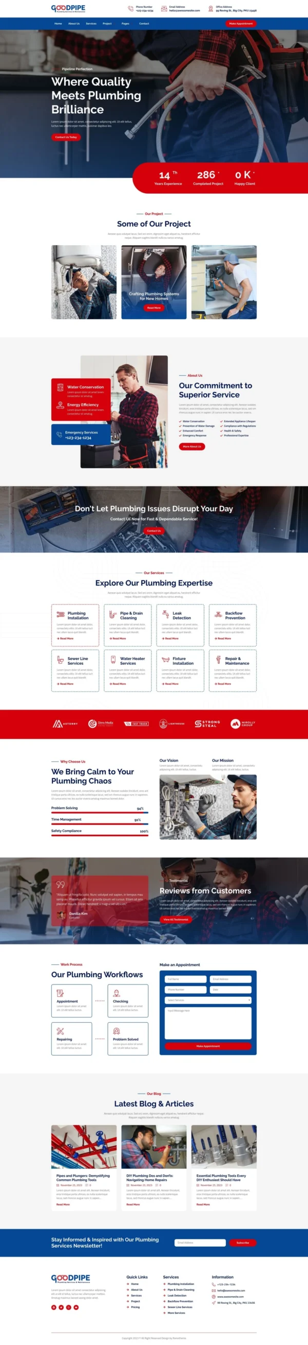 Goodpipe - Plumbing Services Website Design Package