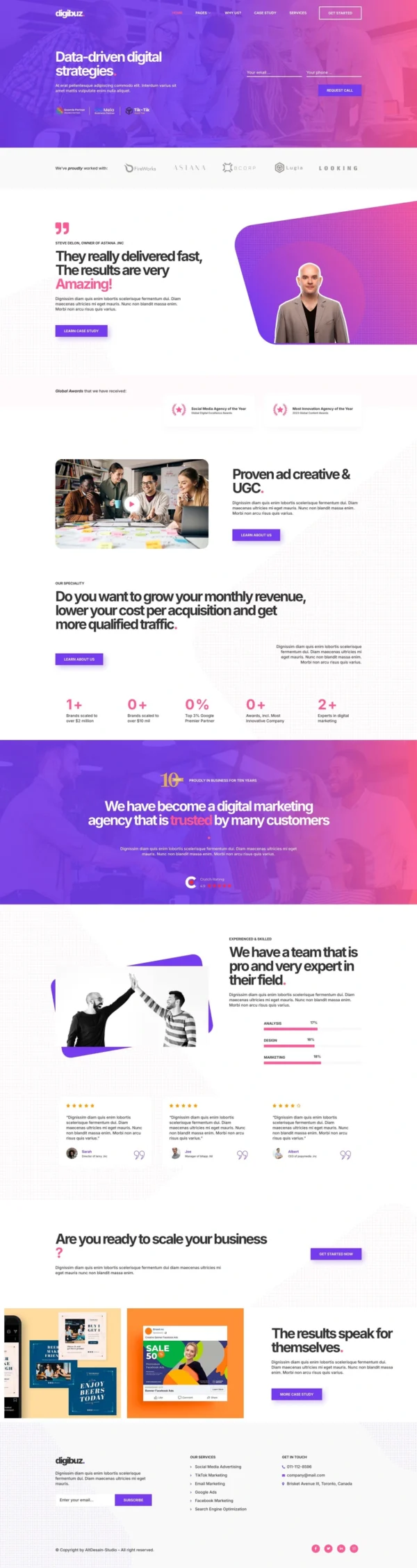 Digibuz - Digital Marketing Agency Website Design Package