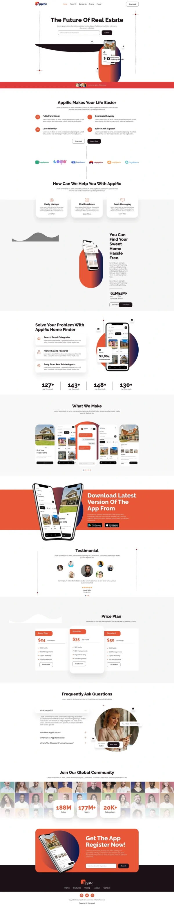 Appific - App Showcase Website Design Package