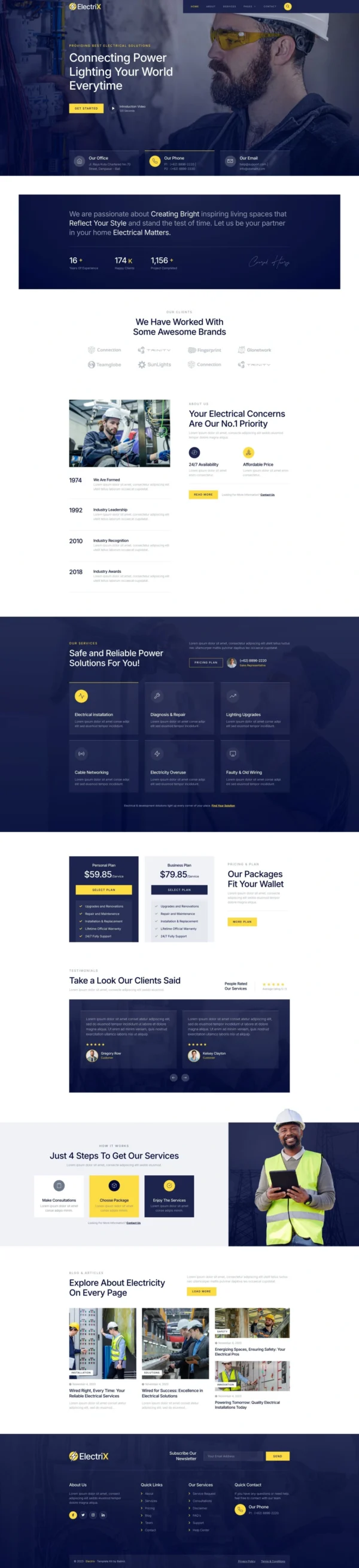 Electrix – Electrician Services & Electrical Repairs Website Design Package