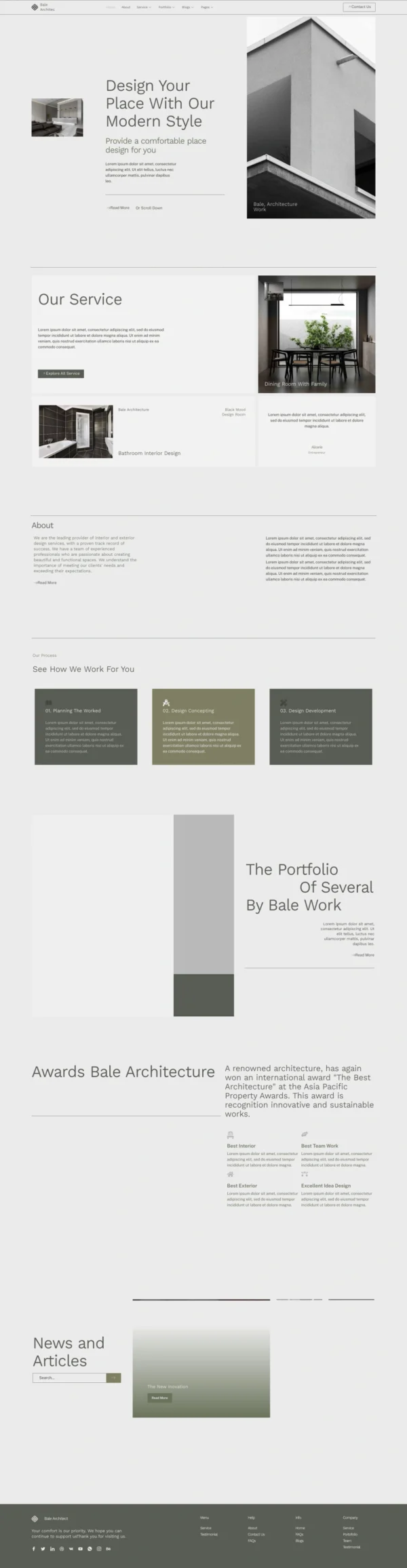 Bale - Architect Website Design Package