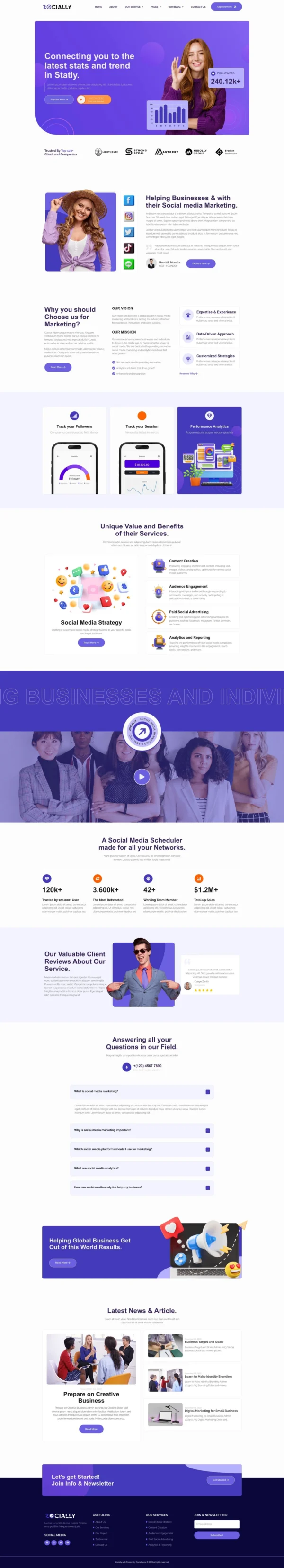 Zocially - Social Media Marketing & Analythic Website Design Package