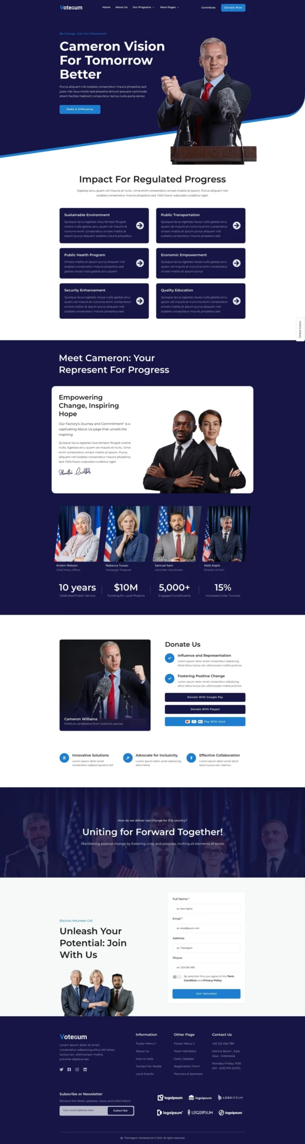 Votegum - Candidate Election Website Design Package