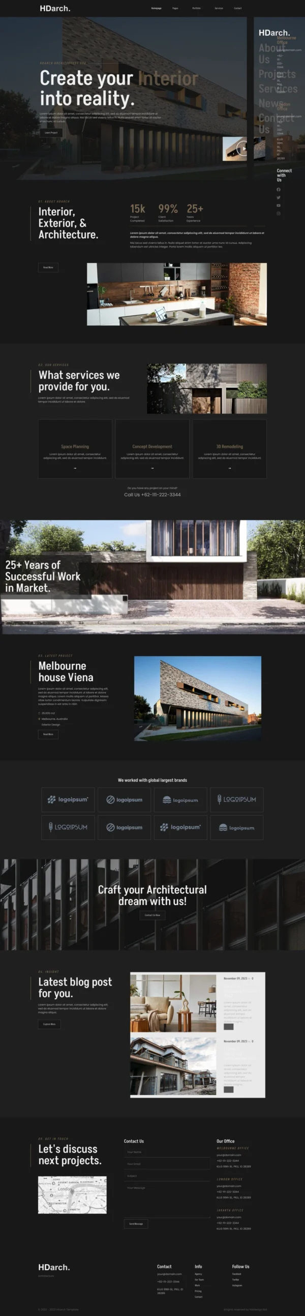 HDarch - Architecture & Interior Website Design Package