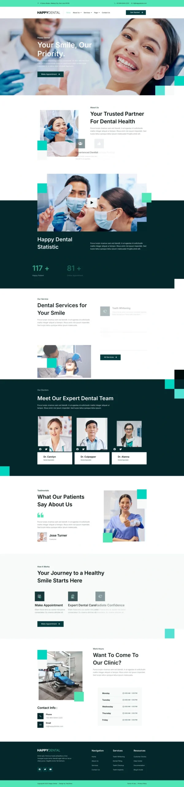 Happy Dental - Dental Care Service Elementor Kit