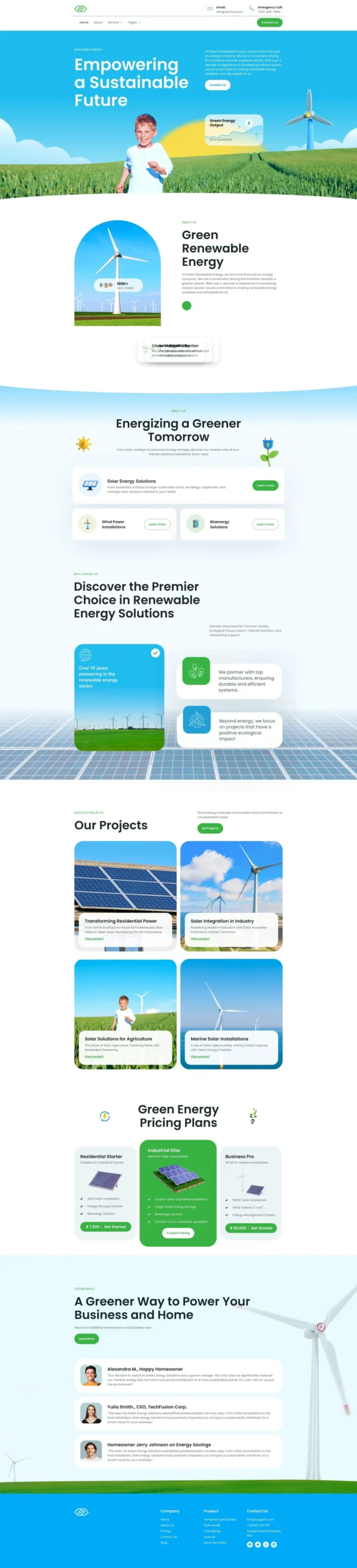 Ecolux - Green Renewable Energy Website Design Package