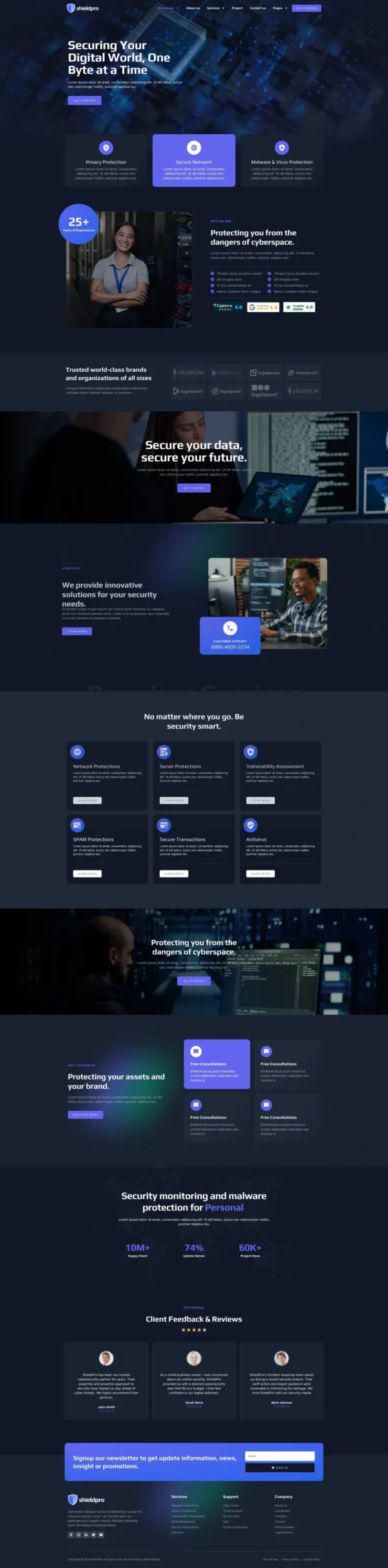 Shieldpro - Cyber Security Services Website Design Package