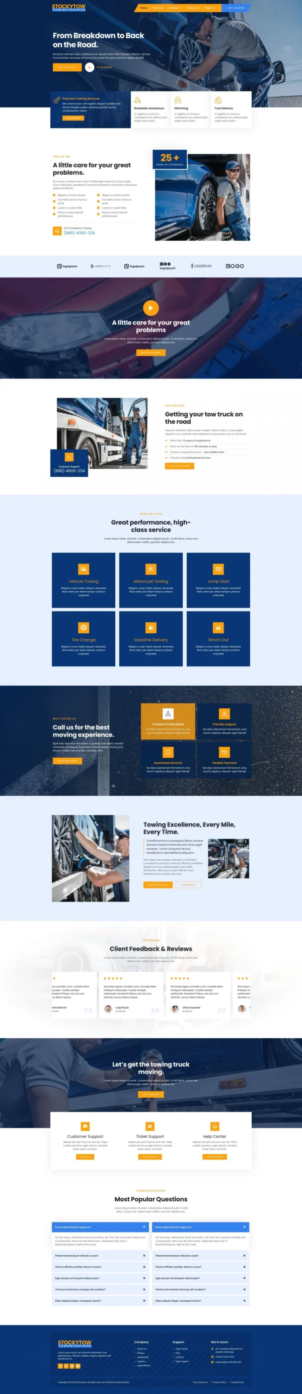 StockyTow - Towing Services Website Design Package