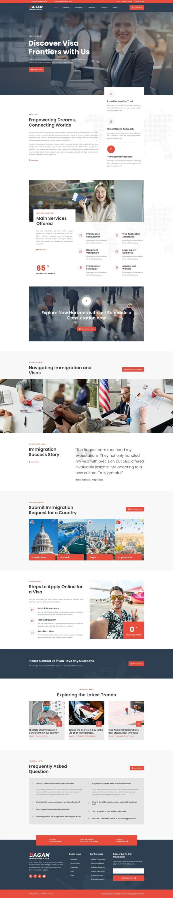 Bagan - Immigration & Visa Consulting Website Design Package