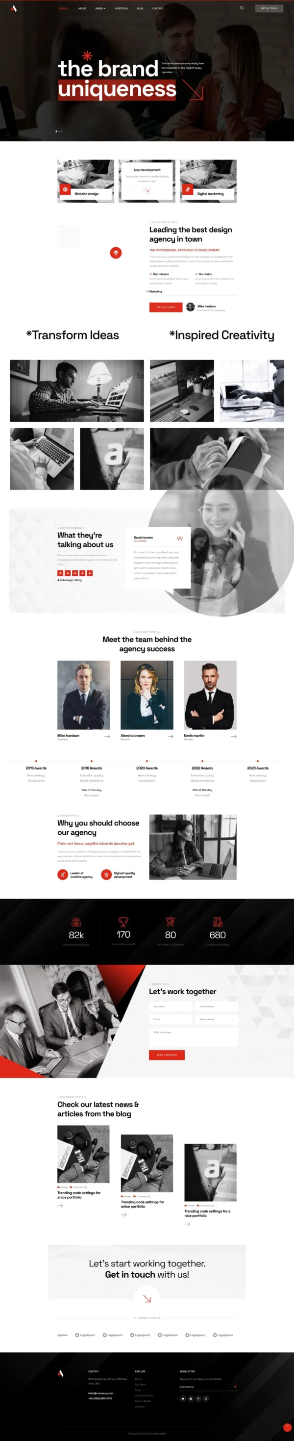 Aspro - Creative Design Agency Website Design Package