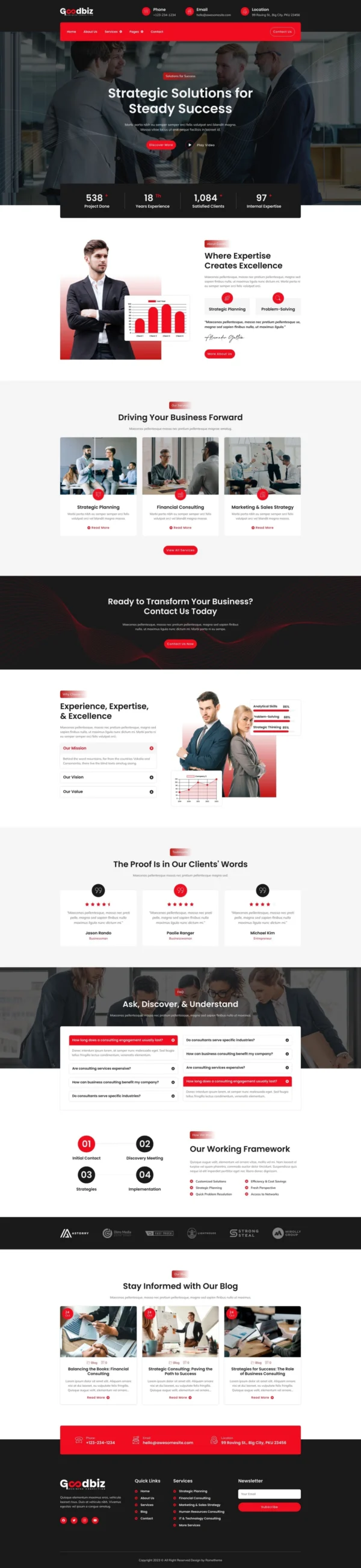 Goodbiz - Business Consulting Website Design Package