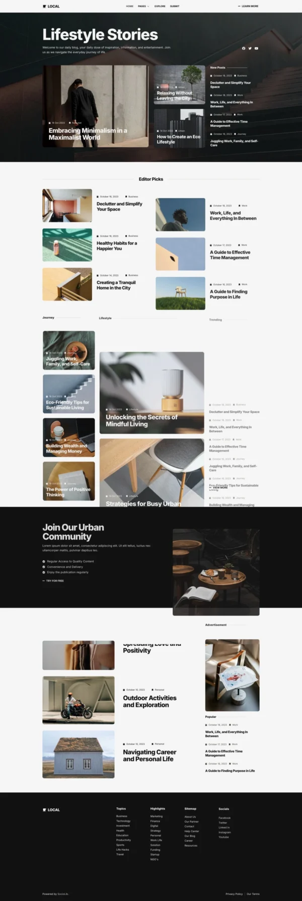 Local - Modern Blog & Magazine Website Design Package