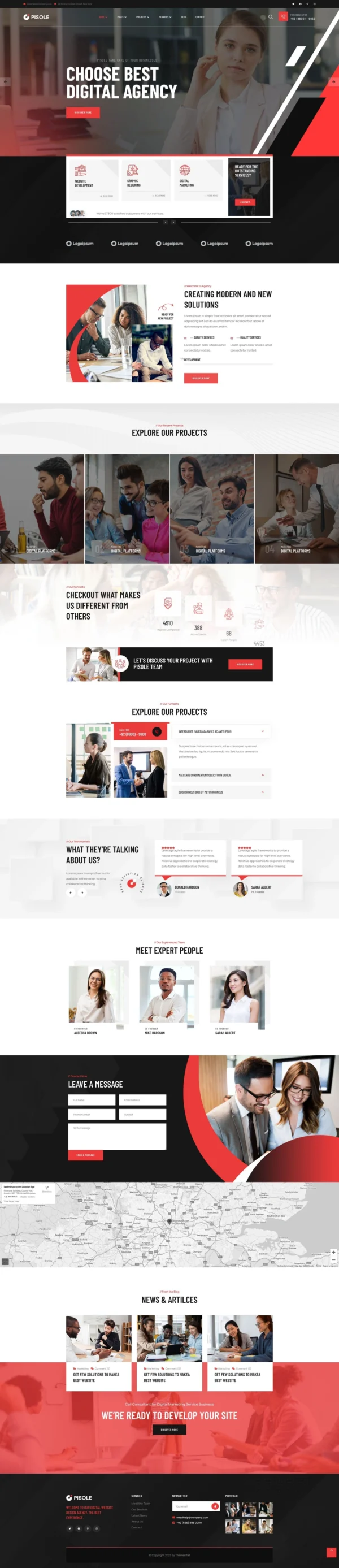 Pisole - Digital Agency Website Design Package