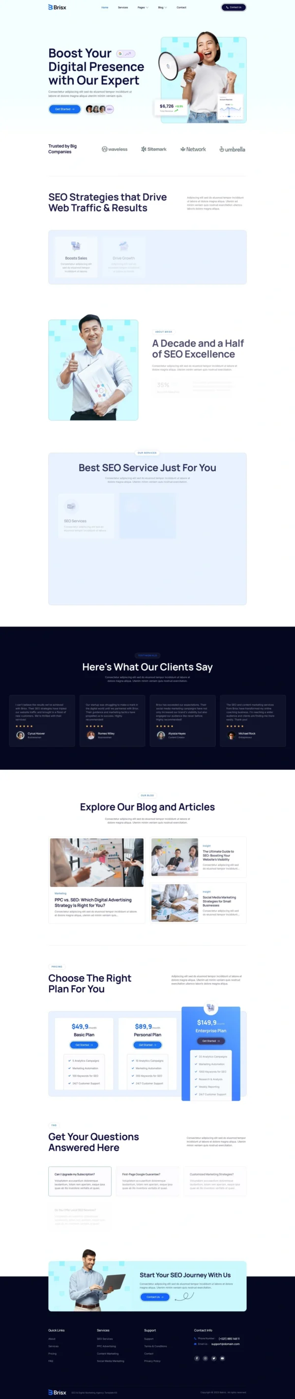 Brisx – SEO & Digital Marketing Agency Website Design Package