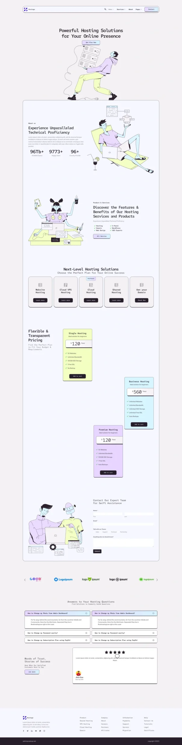 Hostogo - Hosting Provider Website Design Package