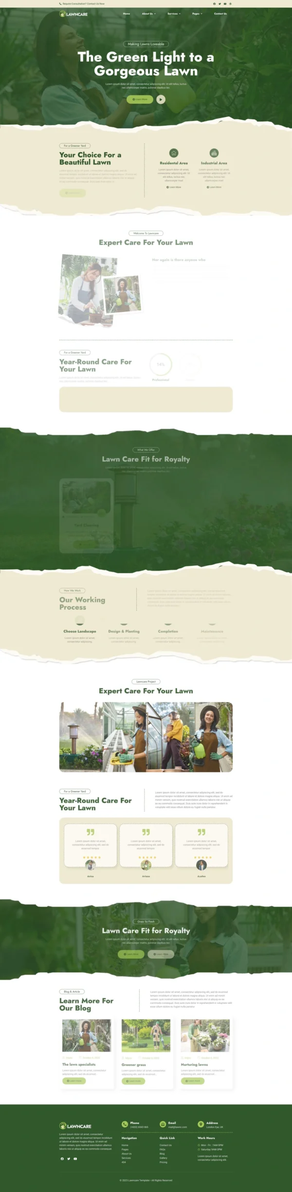 Lawncare - Lawn Garden Care Service Website Design Package