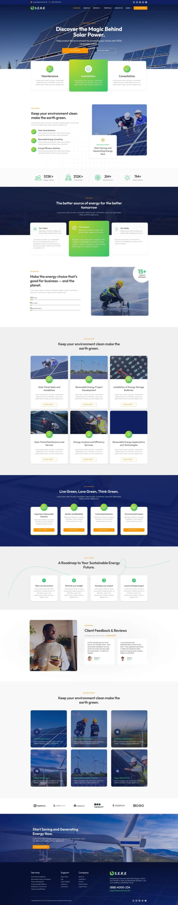 Sere - Solar & Renewable Energy Website Design Package