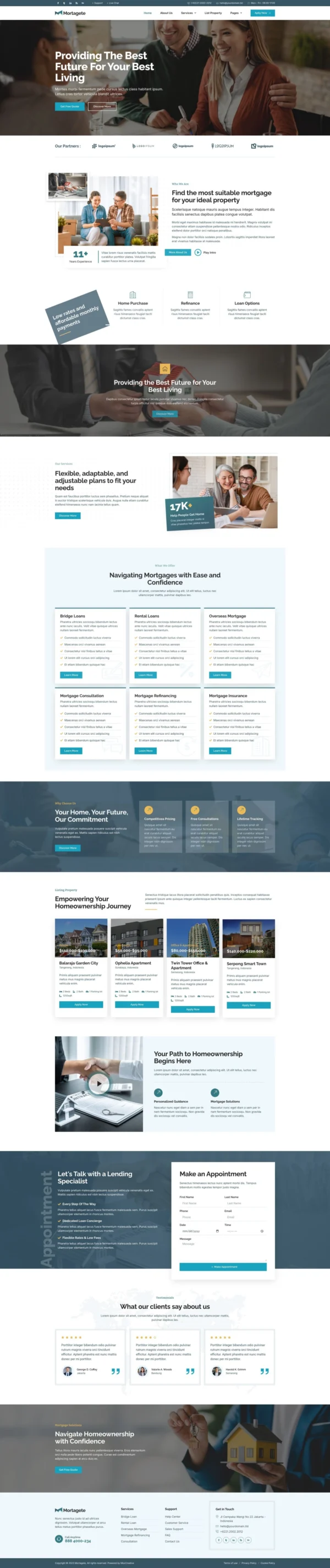 Mortagete - Mortgage Company Website Design Package