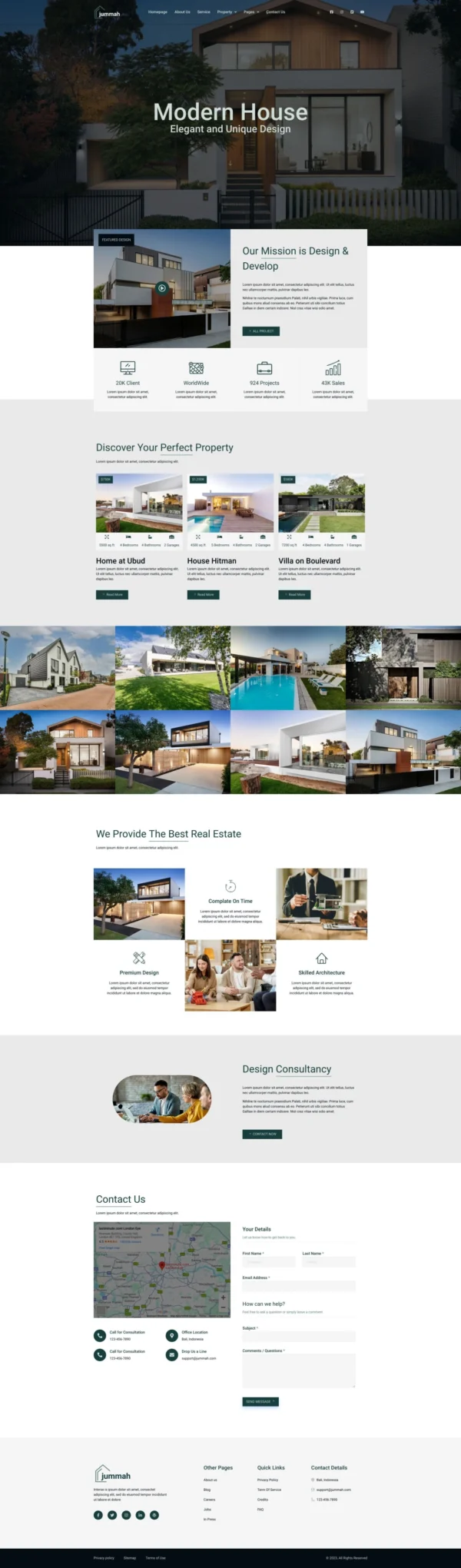 Jummah - Real Estate Website Design Package