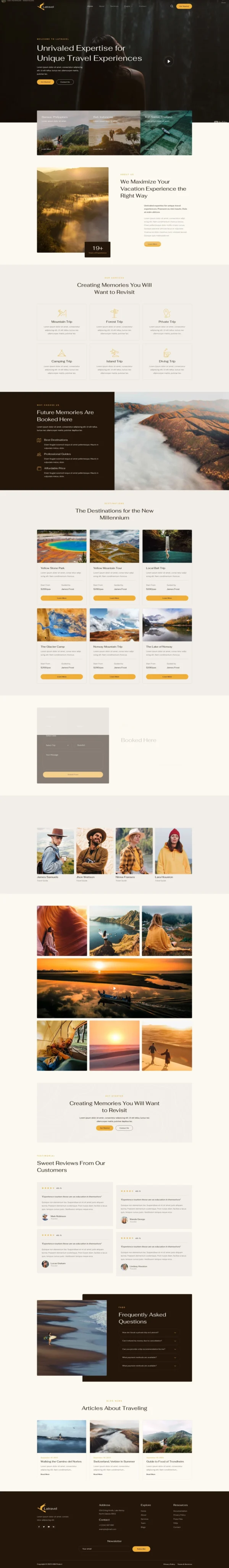Latravel - Travel and Tour Agency Website Design Package