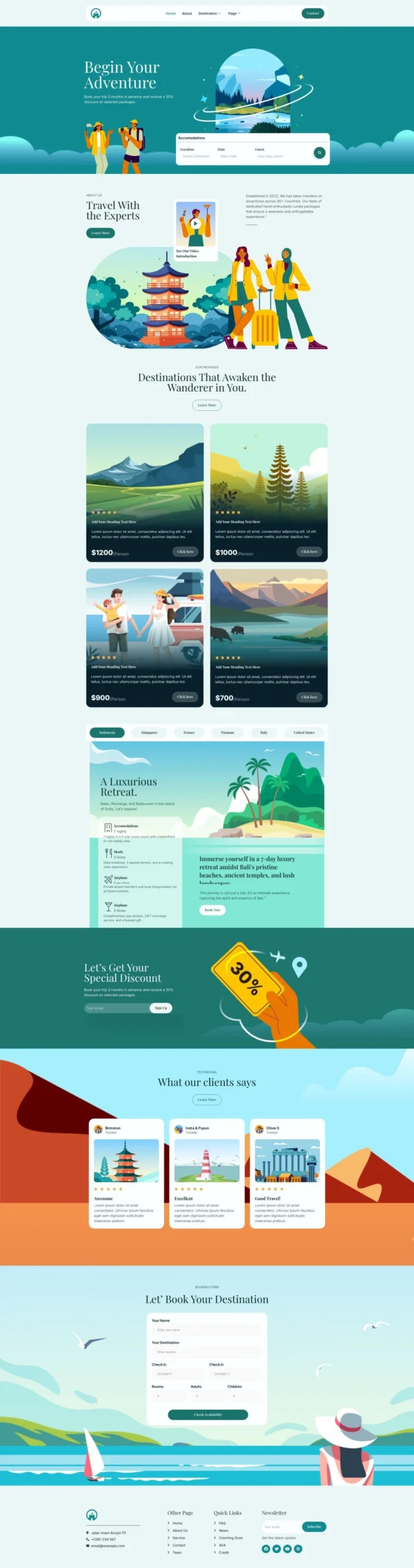 Melali - Tour & Travel Agency Website Design Package