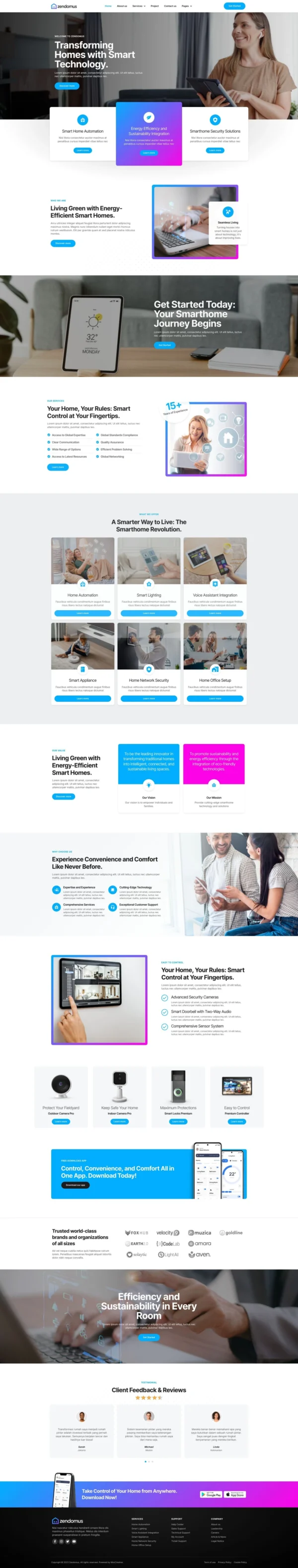 Zendomus - Smart Home & Technology Services Website Design Package