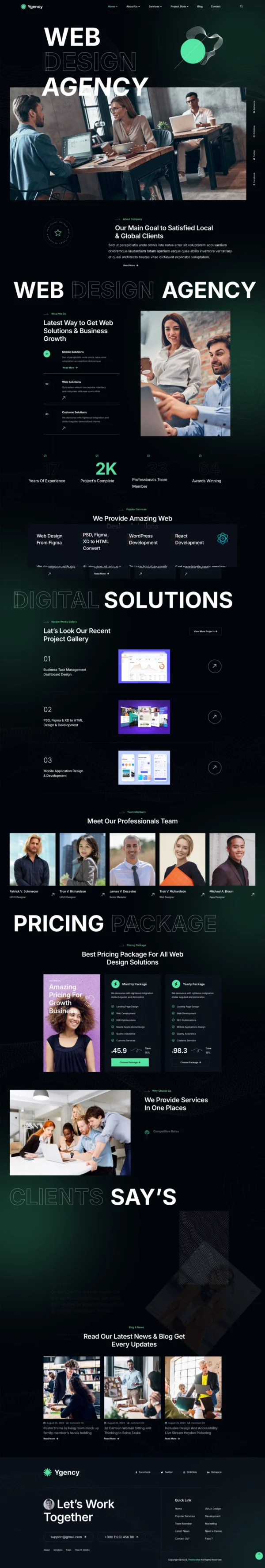 Ygency - Creative Web Agency Website Design Package