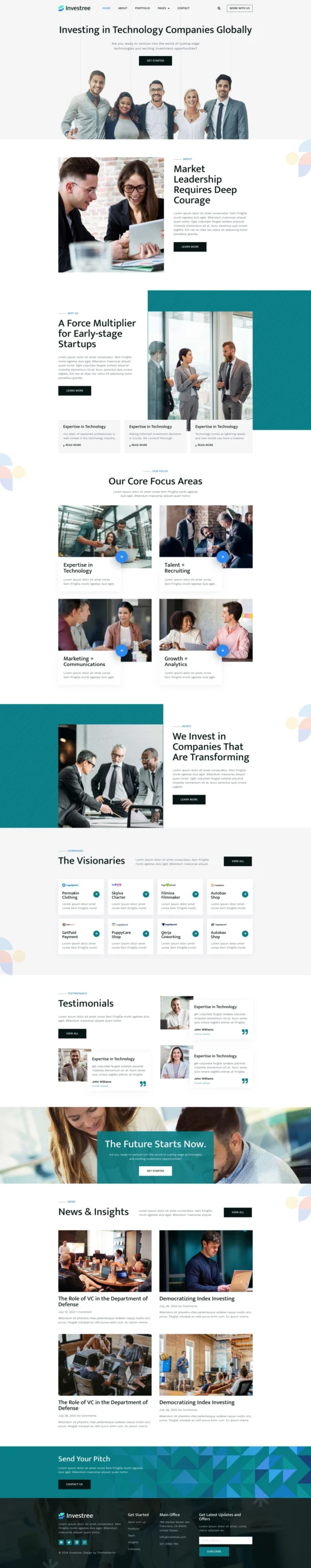Investree - Venture Capital & Angel Investor Website Design Package