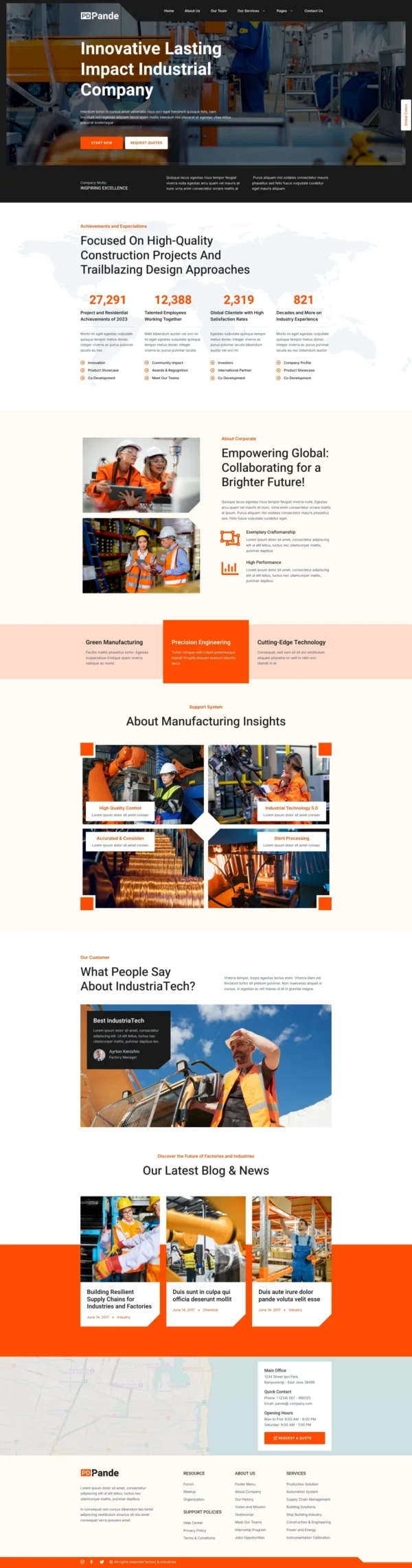 Pande - Factory & Industrial Website Design Package