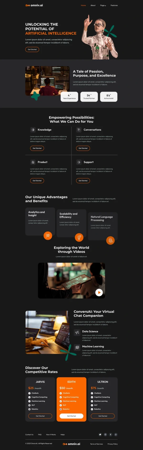 Omniv AI - Artificial Intelligence Website Design Package