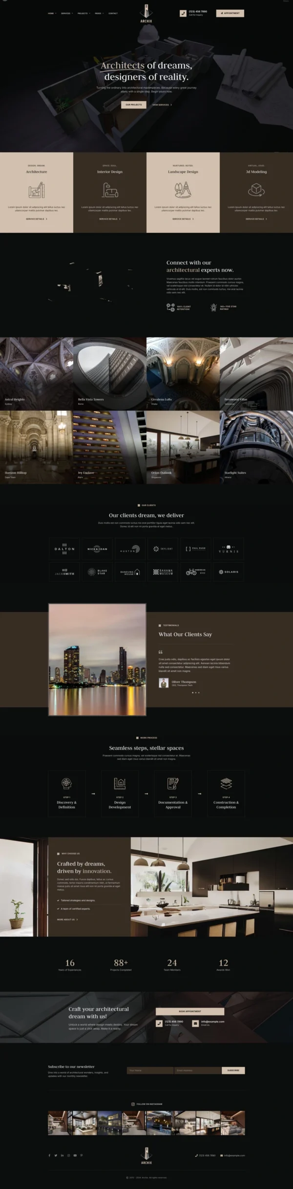 Archix - Architecture & Interior Design Website Design Package
