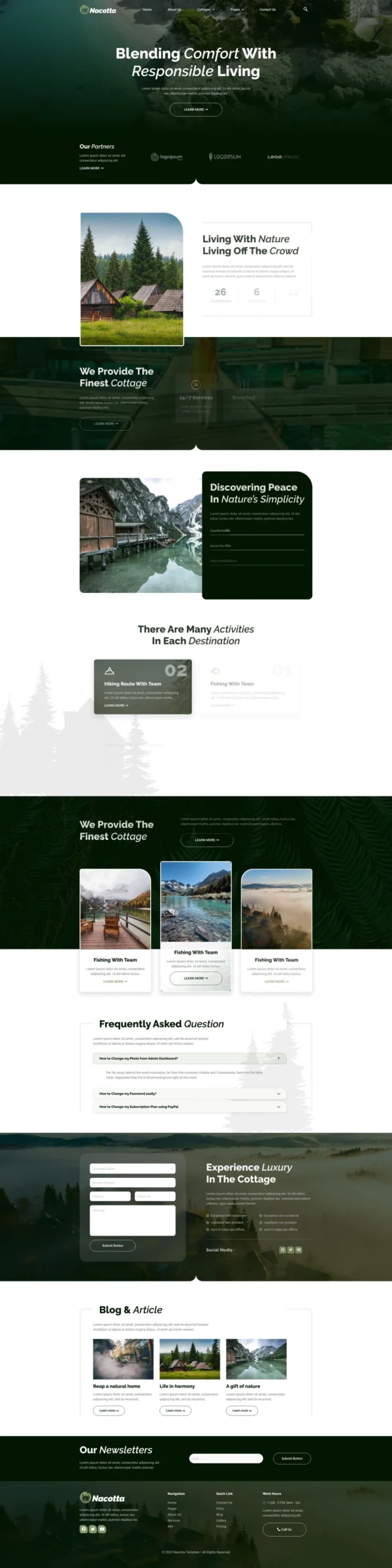 Nacotta - Nature Cottage Website Design Package