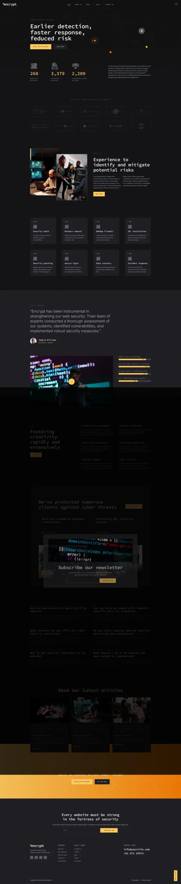 Encrypt - Cyber Security Specialist Website Design Package