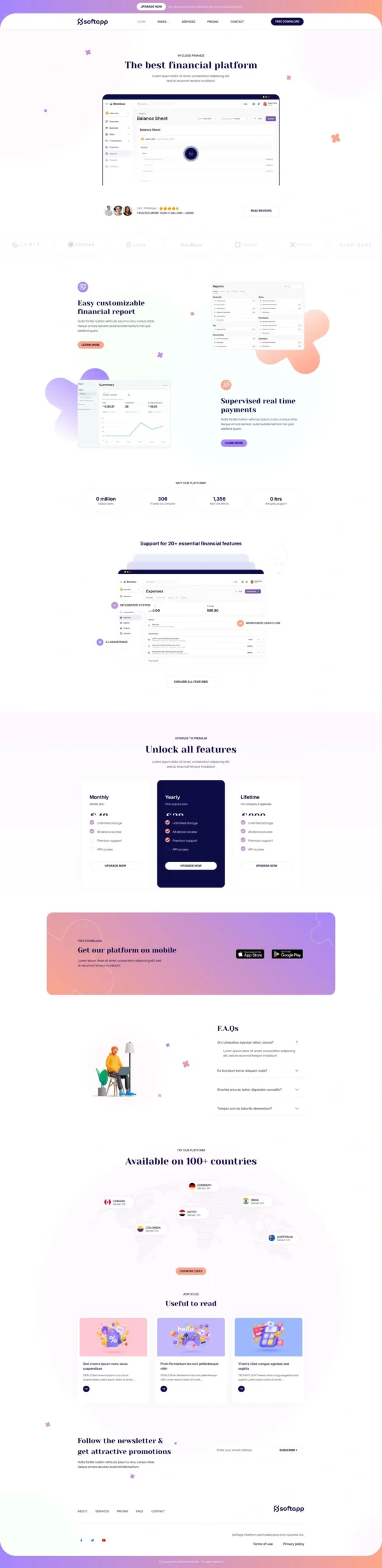 Softapp - Software & SaaS Website Design Package