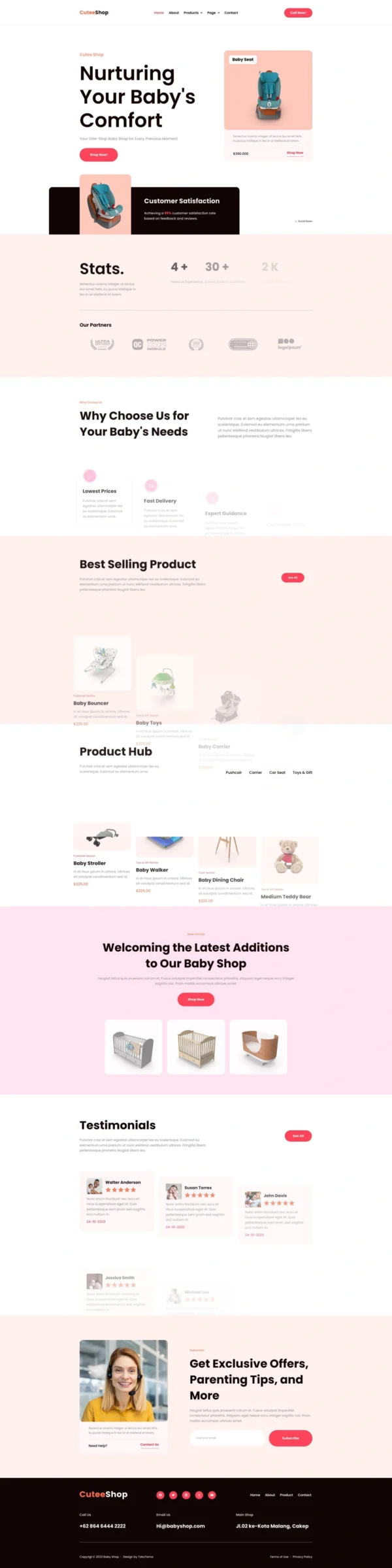 CuteeShop - Kids & Baby Ecommerce Elementor Kit