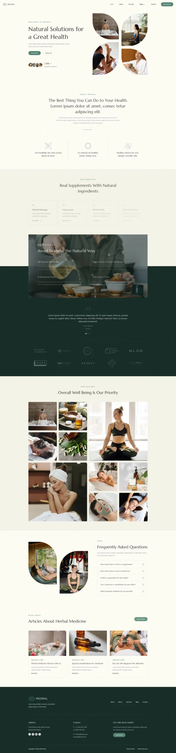 Medral - Alternative Medicine Website Website Design Package