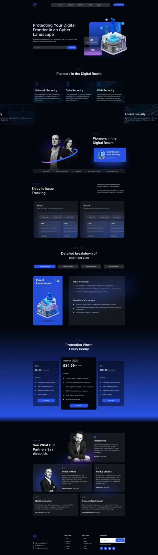 Pecalang – Cyber Security Services Website Design Package