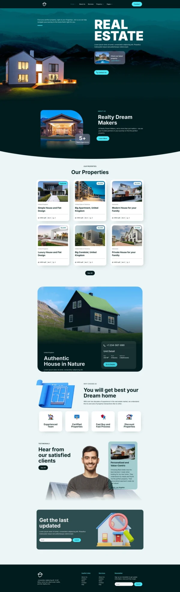 Realux - Real Estate Website Design Package