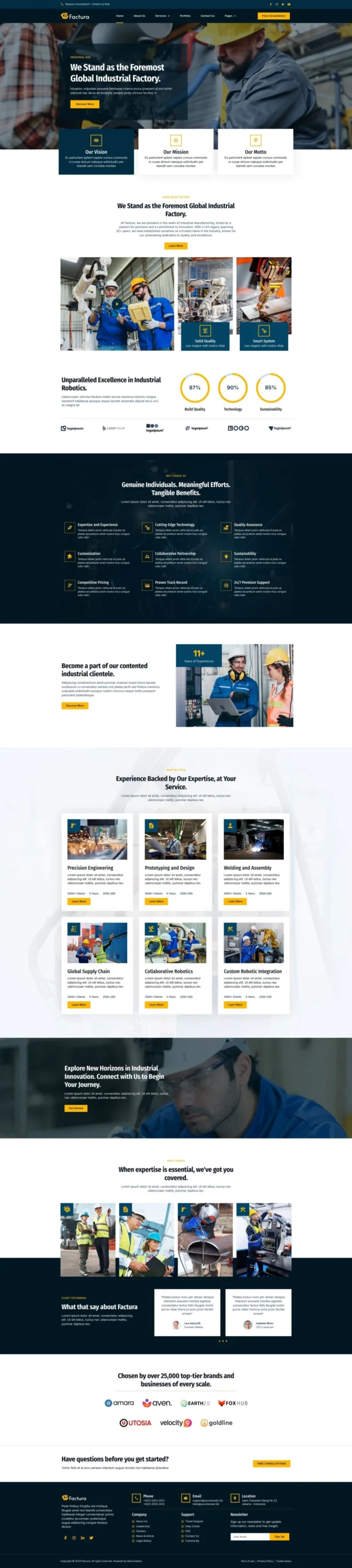 Factura - Industry & Manufacturing Website Design Package