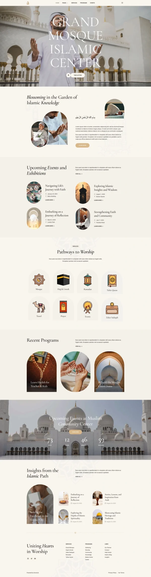 Salam - Mosque & Islamic Center Website Design Package