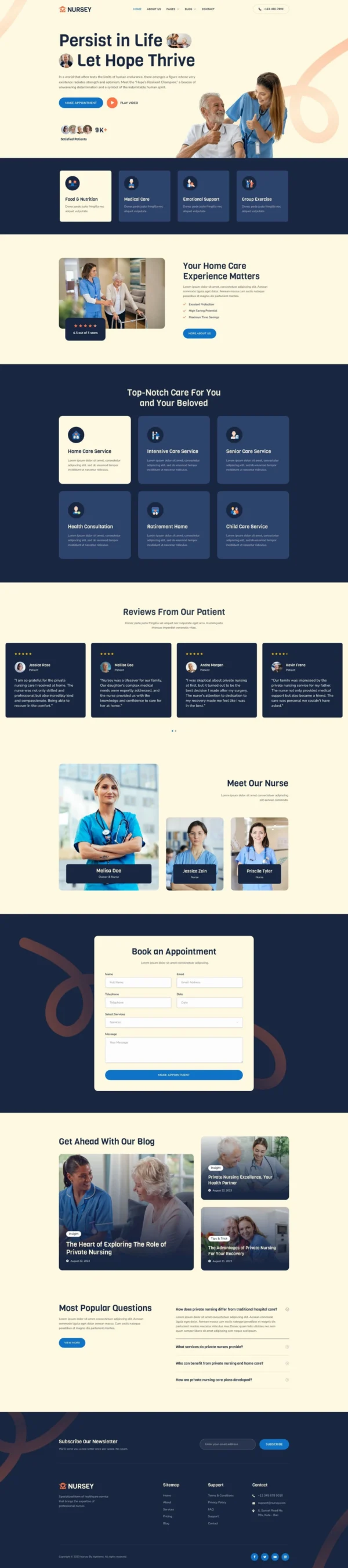 Nursey – Home Care Agency & Private Nursing Website Design Package