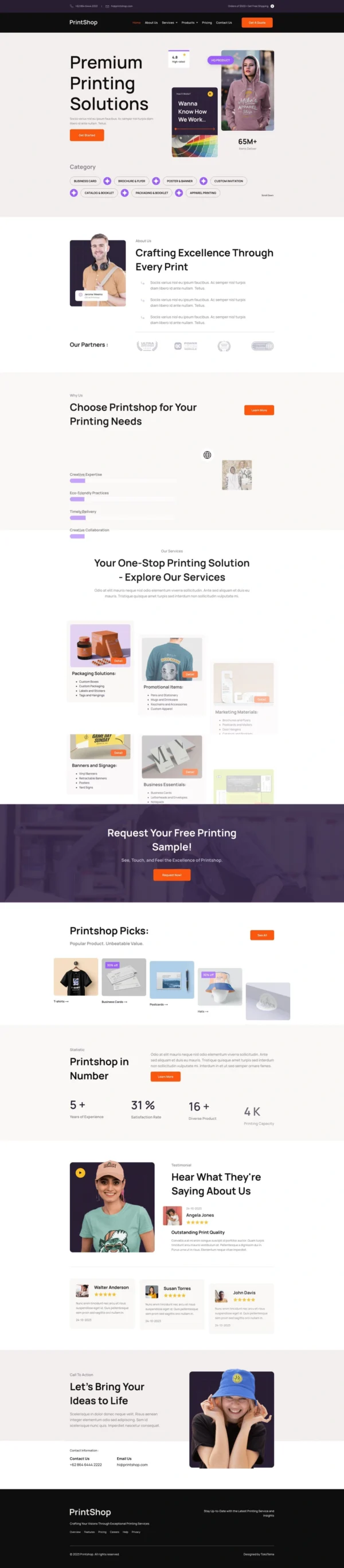 Printshop - Printing Business Website Design Package
