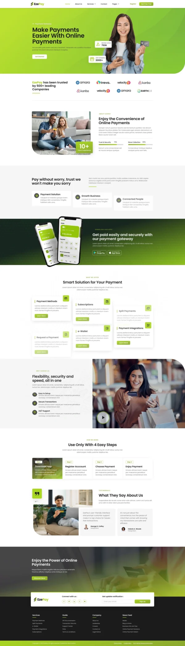 EzePay - Online Payment Gateway Website Design Package