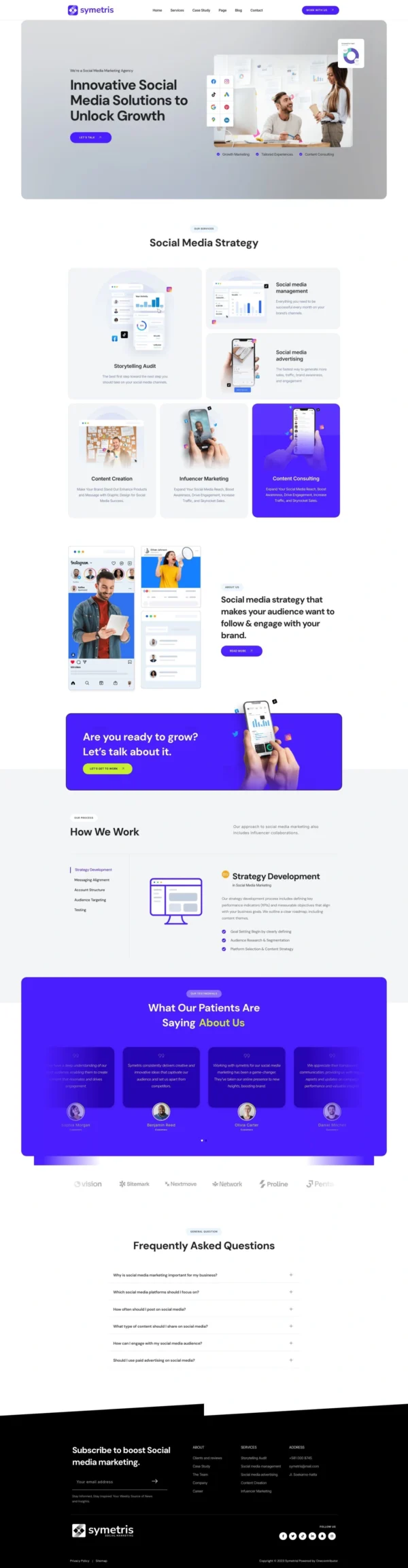 Symetris - Social Media Marketing Agency Website Design Package