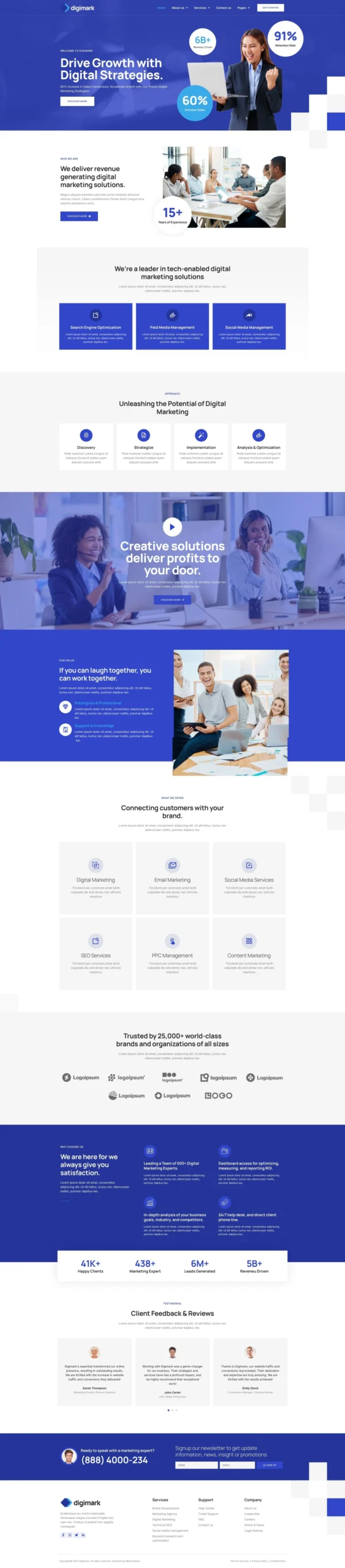 Digimark - Digital Marketing Agency Website Design Package