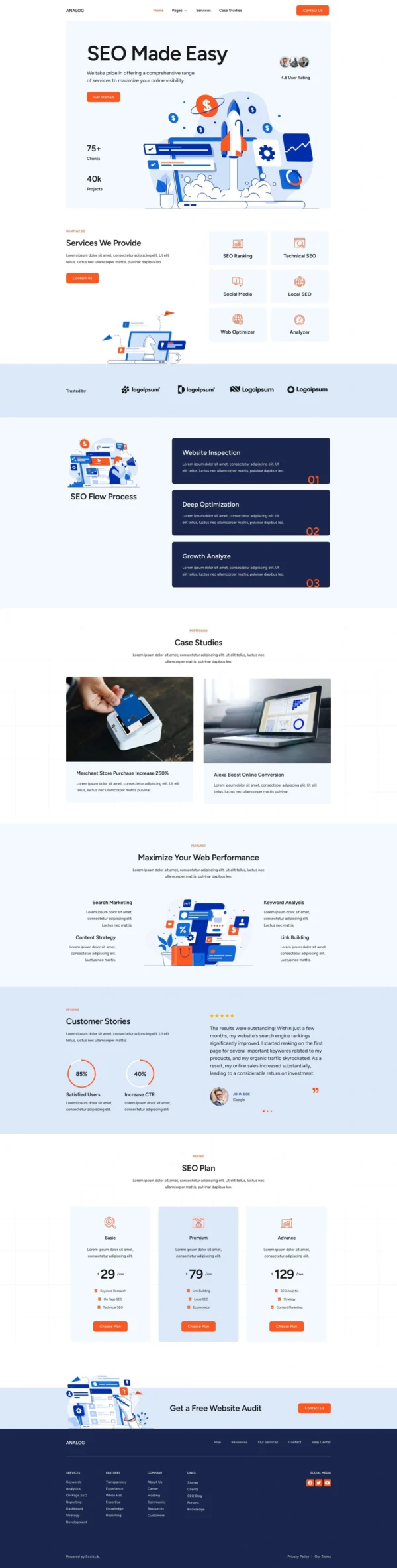Analog - SEO & Digital Marketing Agency Website Design Package