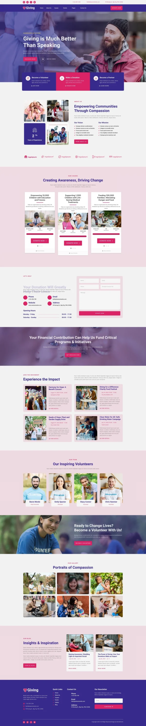 Giving - Charity & Donation Website Design Package